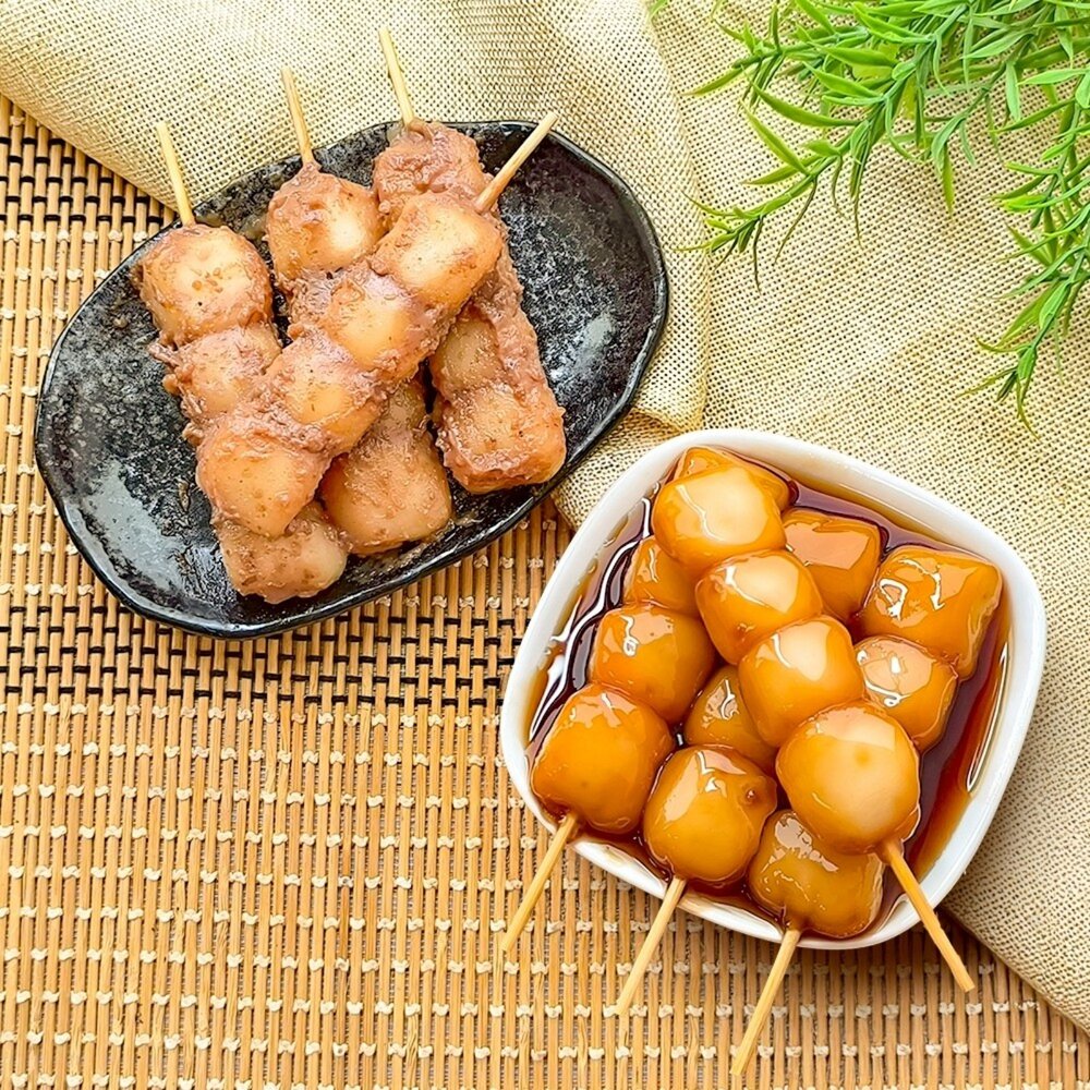 野島小樽琥珀串糰子 核桃風味/醬油風味(每包4串/200g±10%)【海陸管家】滿額免運 日本原裝進口 日本糰子-圖片-1