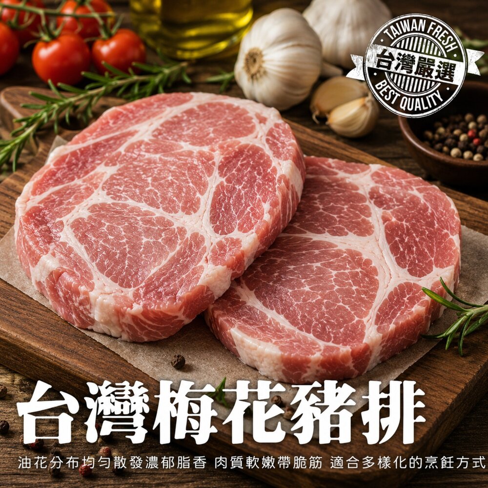 260527160408-台灣梅花豬排(每片120g±10%)【天天鮮配】滿額免運 梅花豬排 梅花肉 梅花豬肉排 豬排