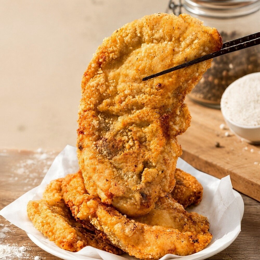 2XL超大裹粉香雞排(每片300g±10%)【海陸管家】滿額免運 超厚切 夜市雞排 炸雞排 外酥內嫩-圖片-1