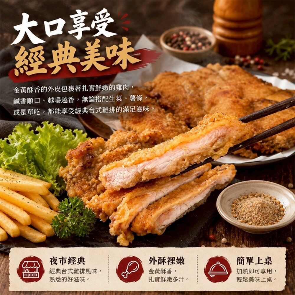 2XL超大裹粉香雞排(每片300g±10%)【海陸管家】滿額免運 超厚切 夜市雞排 炸雞排 外酥內嫩-圖片-5