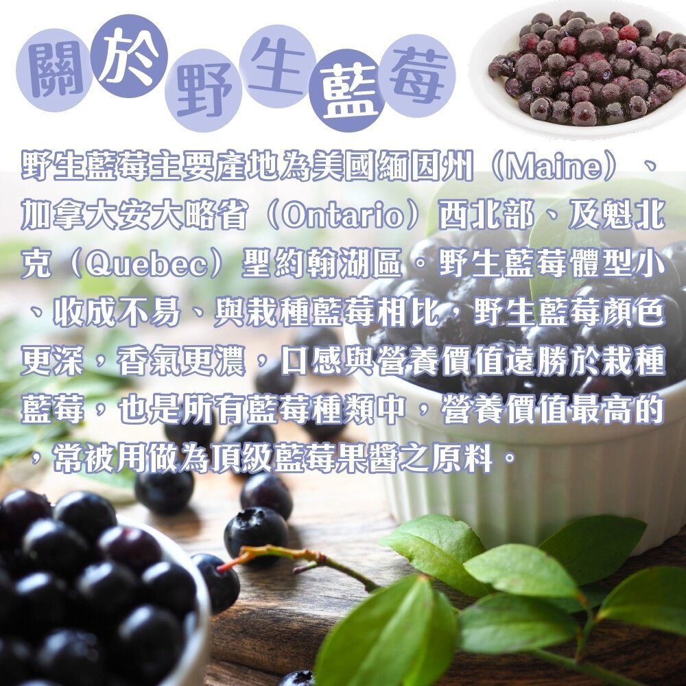 冷凍加拿大野生藍莓家庭原裝包(每包1kg±10%)【天天鮮配】滿額免運 加拿大野生藍莓 冷凍水果 優格果昔-圖片-1
