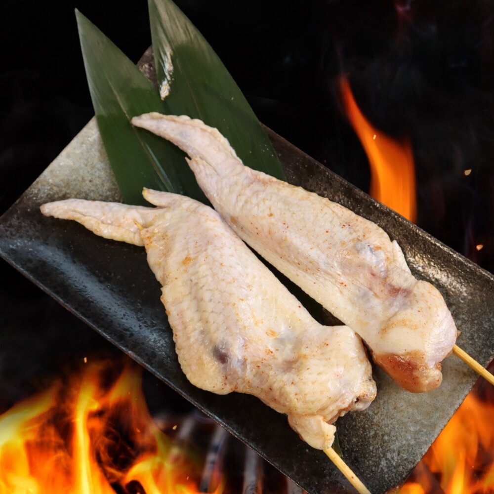 台灣三節雞翅串(每包5串/約470g)【鮮肉王國】滿額免運 燒烤 烤肉串 雞肉串 BBQ 串烤 肉串 雞翅 三節翅-圖片-1