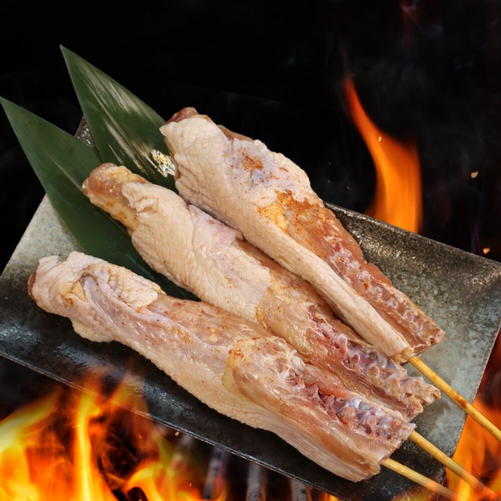 台灣雞脖子(每包5串/約550g)【鮮肉王國】滿額免運 燒烤 烤肉串 雞肉串 BBQ 串烤 肉串-圖片-1