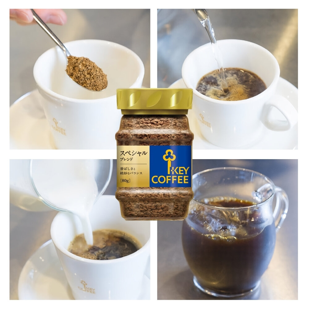日本 Key Coffee 即溶咖啡粉 80g 深煎咖啡 混合咖啡-圖片-5