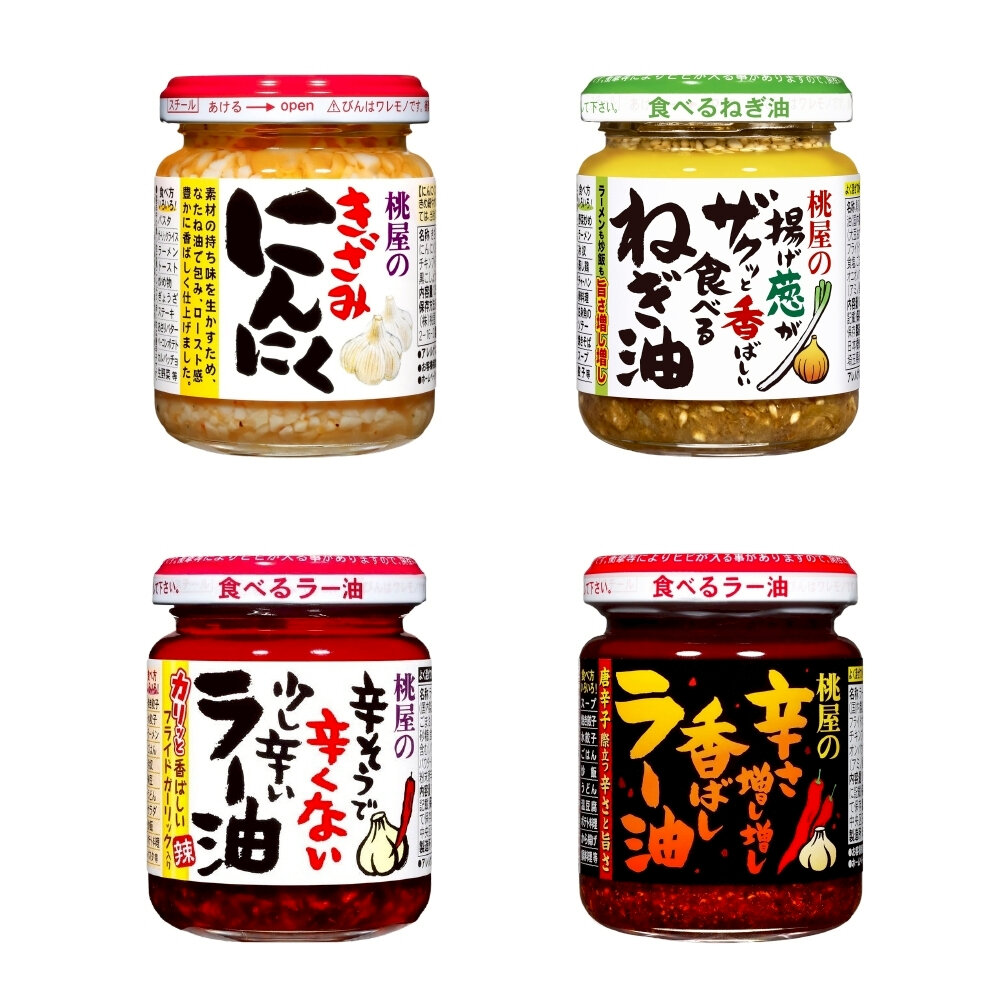 日本桃屋 大蒜醬/蒜味辣油/蒜香辣油(加強版)/炸蔥油醬 拌醬 調味醬 蒜油 蒜片 沾醬-圖片-1