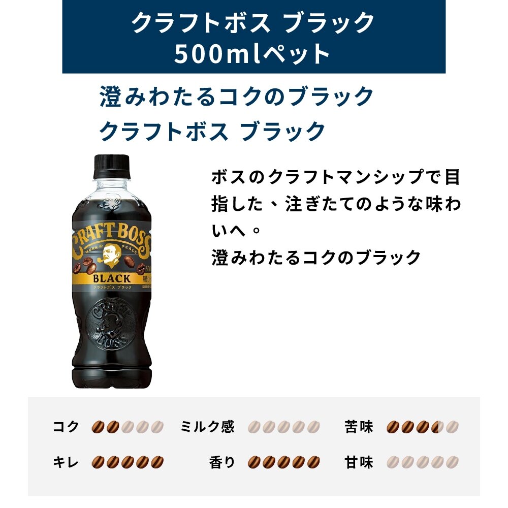 日本原裝 三得利 BOSS咖啡系列 黑咖啡 義式咖啡 拿鐵咖啡 瓶裝 500ml 現貨-圖片-7