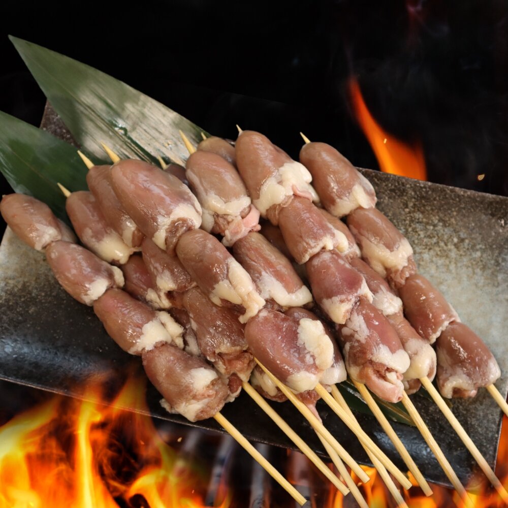 台灣雞心串(每包5串/約140g)【鮮肉王國】滿額免運 燒烤 烤肉串 雞肉串 BBQ 串烤 肉串 雞心-圖片-1