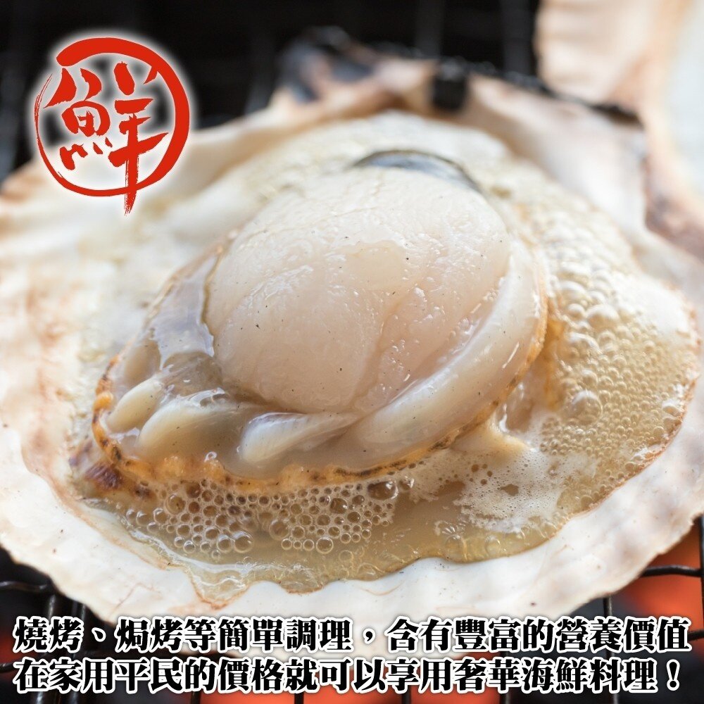 人氣熱賣生鮮半殼扇貝(每包500g±10%/約5-9顆)【海陸管家】滿額免運-圖片-4