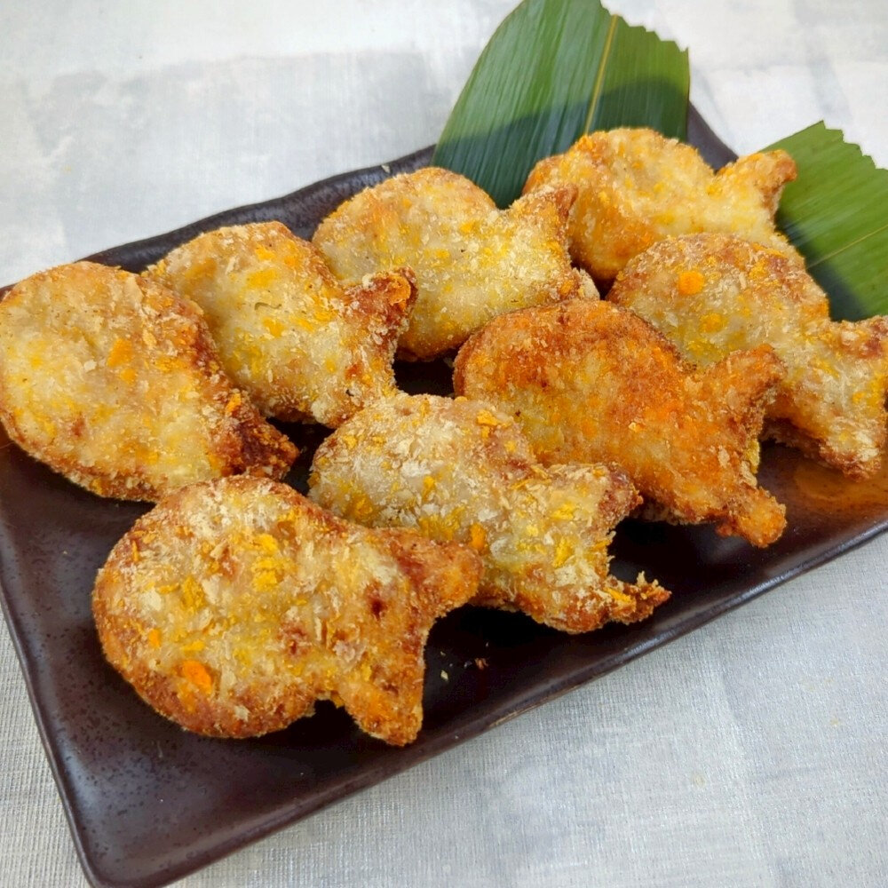 香酥小魚造型虱目魚塊(每包10隻/300g±10%)【天天鮮配】炸魚排 炸魚塊 黃金魚塊 香酥魚塊-圖片-1