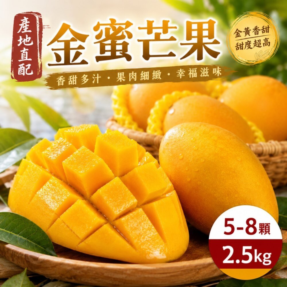 4340045597-台灣嚴選金蜜芒果 0運費【果農直配】