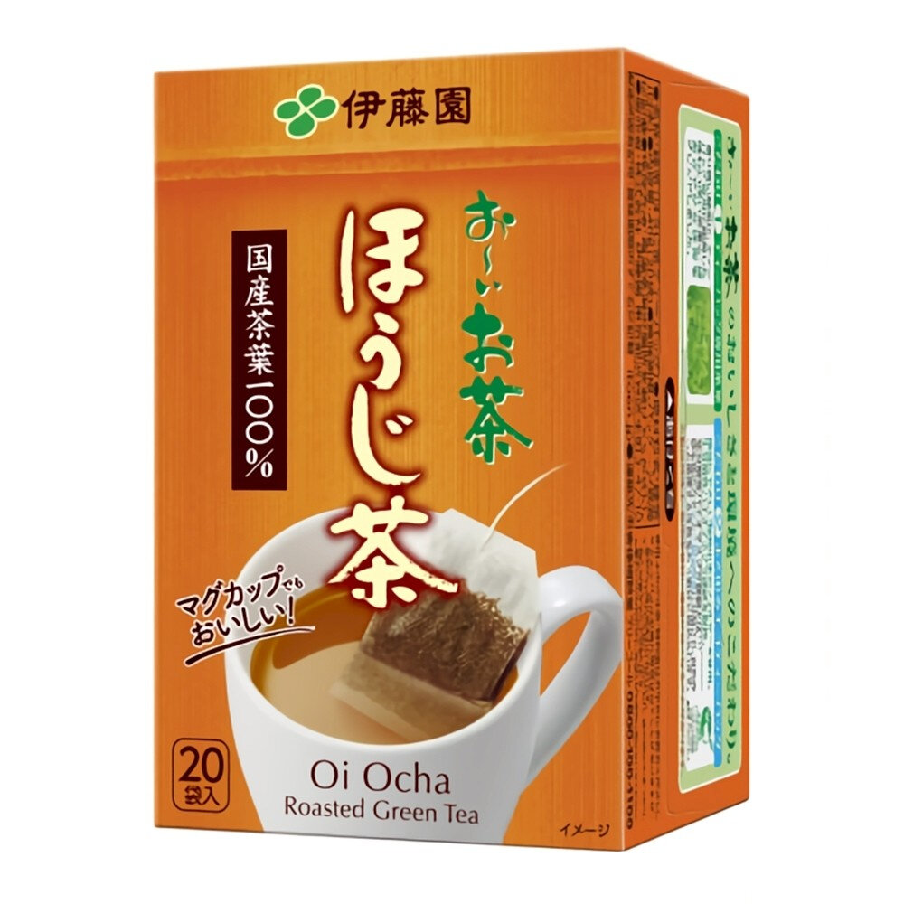 日本伊藤園 焙煎茶包(每盒20入) 焙茶 煎茶 綠茶 沖泡包 沖泡茶包-圖片-1