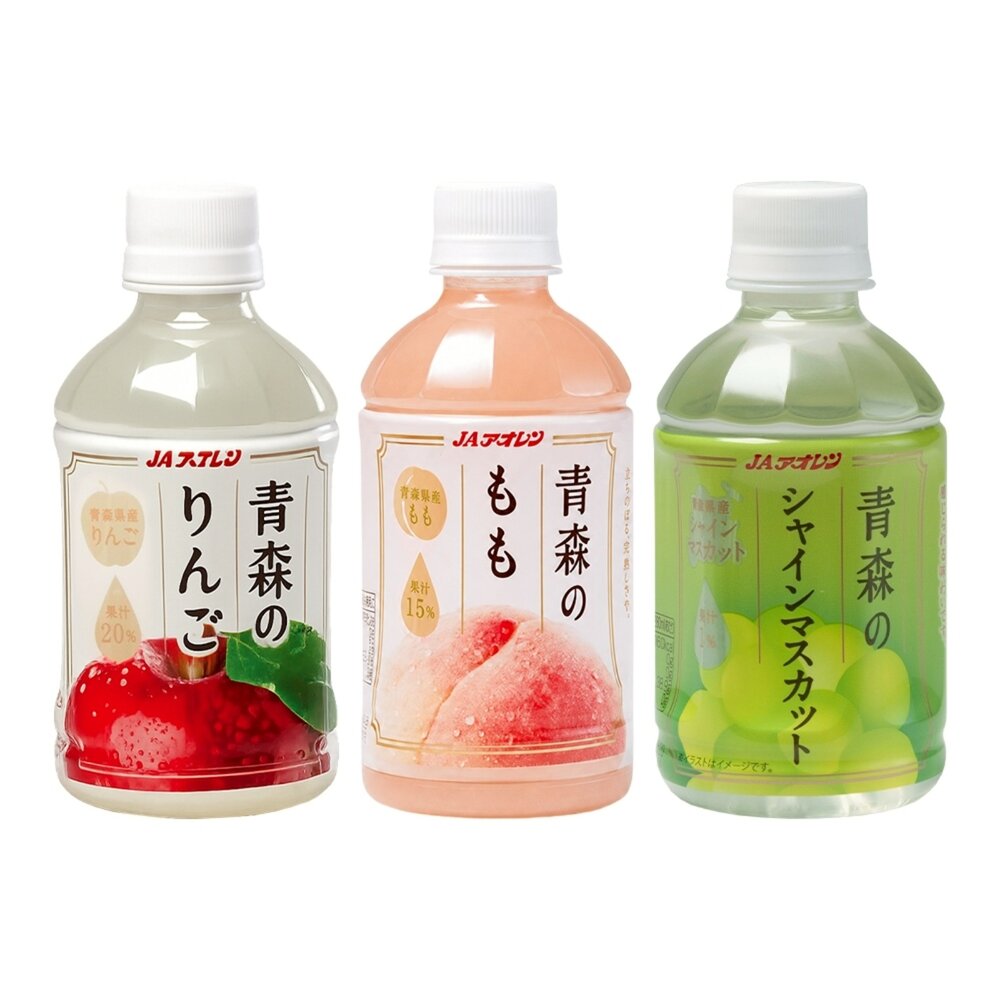 日本JA Aoren 青森蘋果汁/白桃汁/麝香葡萄汁 日本原裝 蘋果 桃子 水蜜桃 葡萄 綠葡萄-圖片-1