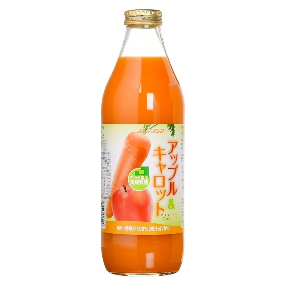 日本原裝 JA青森蘋果胡蘿蔔果汁 1000ml-圖片-1