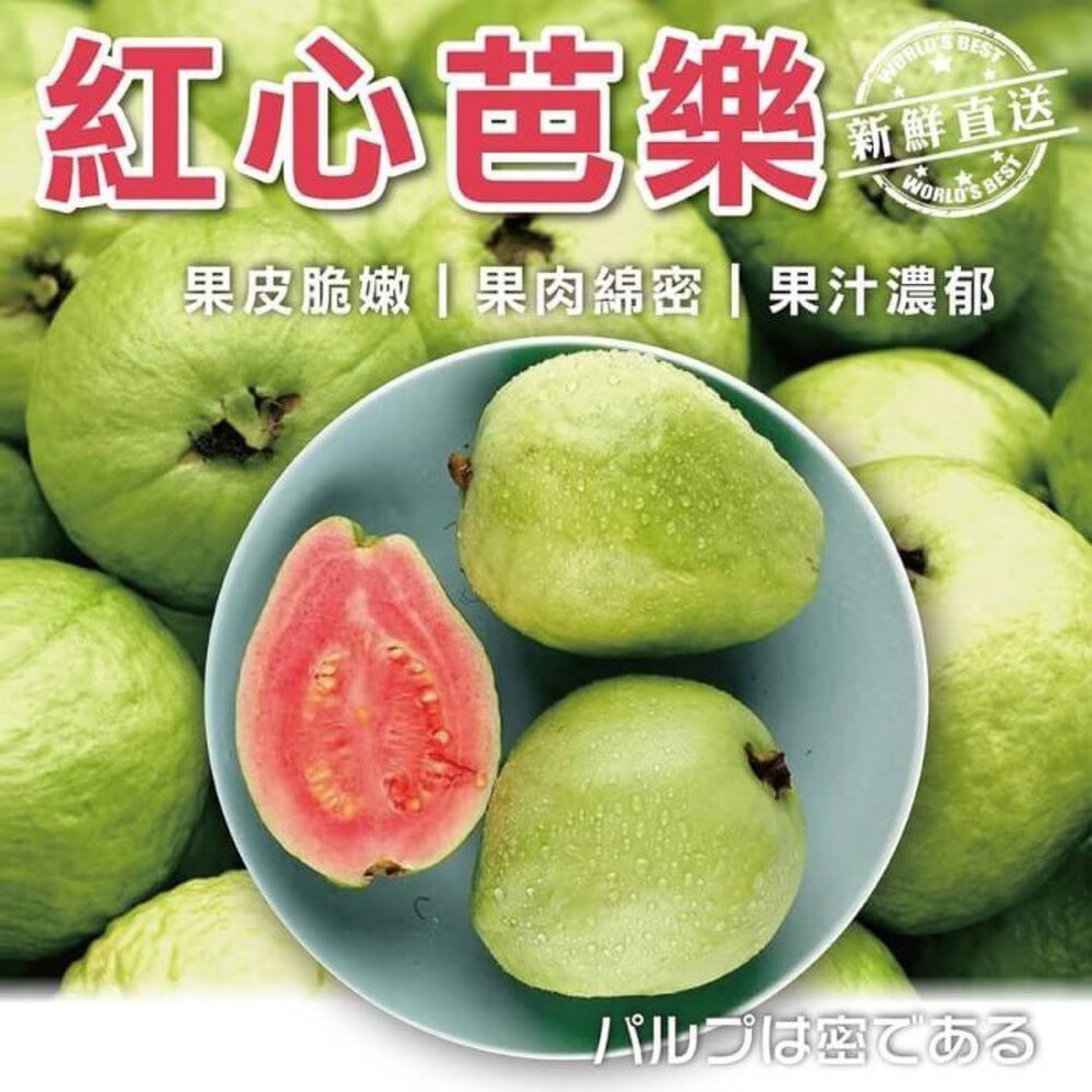 6642940913-台灣紅心芭樂 0運費【果農直配】紅肉芭樂 紅芭