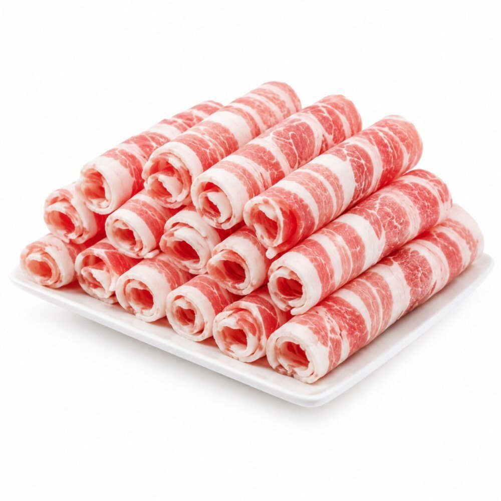 霜降豬五花火鍋肉片(每包150g±10%)【天天鮮配】滿額免運 豬肉片 五花豬 霜降豬-圖片-1