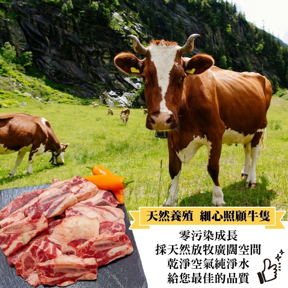 美國安格斯NG帶骨牛小排(每包500g±10%)【海陸管家】滿額免運-圖片-3