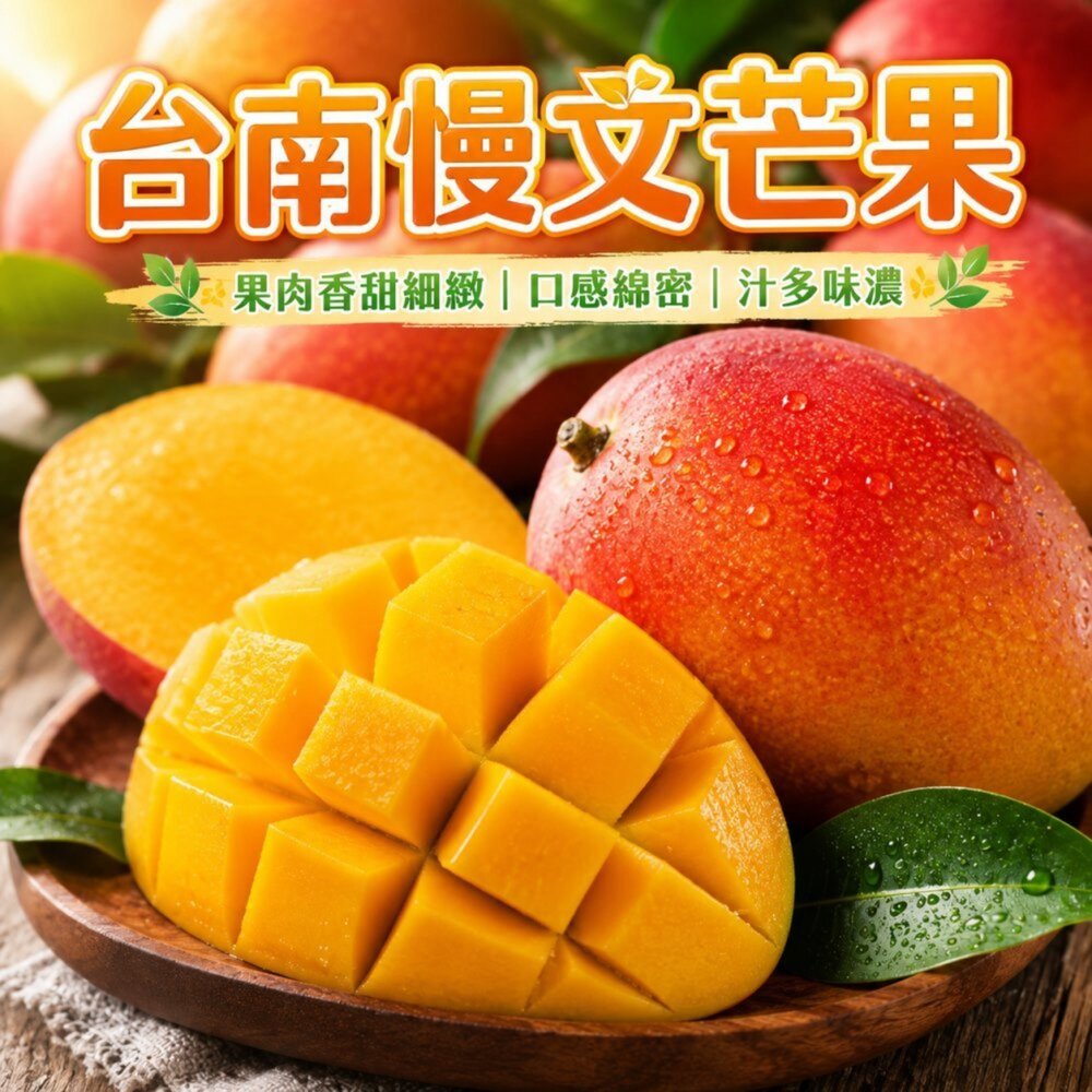 台南慢文芒果 10斤±10%含箱 0運費【果農直配】 封面照片