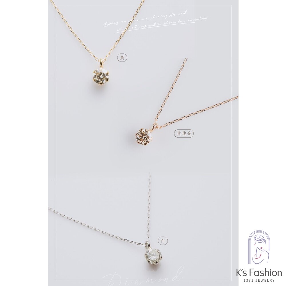 【KELLY'S】K18金 10分 鑽石項鍊-圖片-5