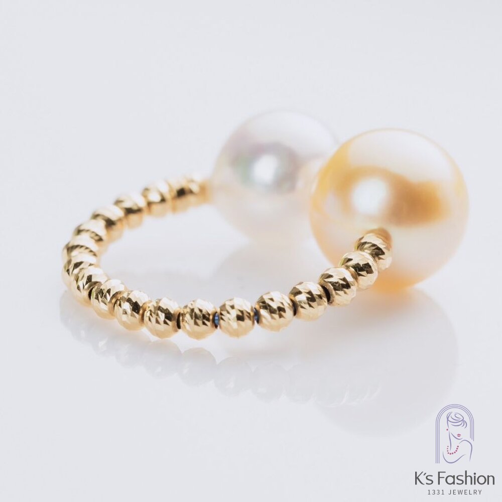 18K金珠雙色阿古屋天然珍珠耳骨夾 封面照片