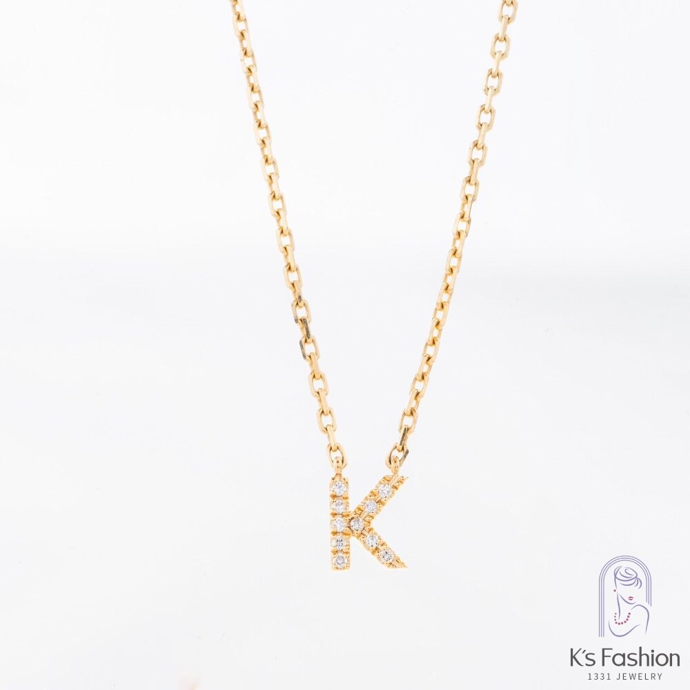 定製字母18K真鑽項鍊 封面照片