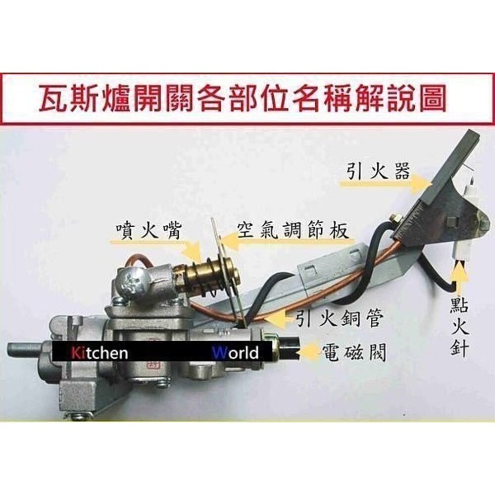 高雄 瓦斯爐零件 瓦斯爐安全開關組 23度安全開關 ( 崁入式瓦斯爐專用 )-圖片-2