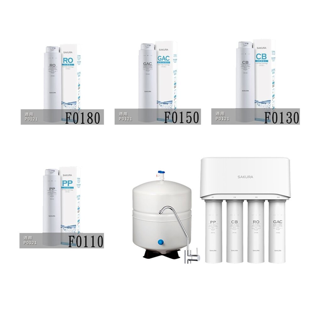 【免運費】 高雄 櫻花牌 P0121 RO 淨水器 專用濾心-圖片-1