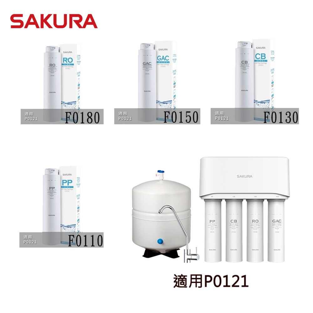 002771-【免運費】 高雄 櫻花牌 P0121 RO 淨水器 專用濾心