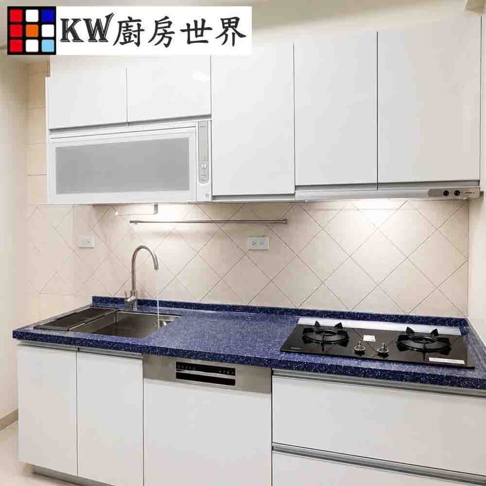 002884-系統廚具 廚房設計 客製化 廚櫃 工廠直營 一字型 212公分 人造石檯面 櫻花 林內 BOSCH 洗碗機