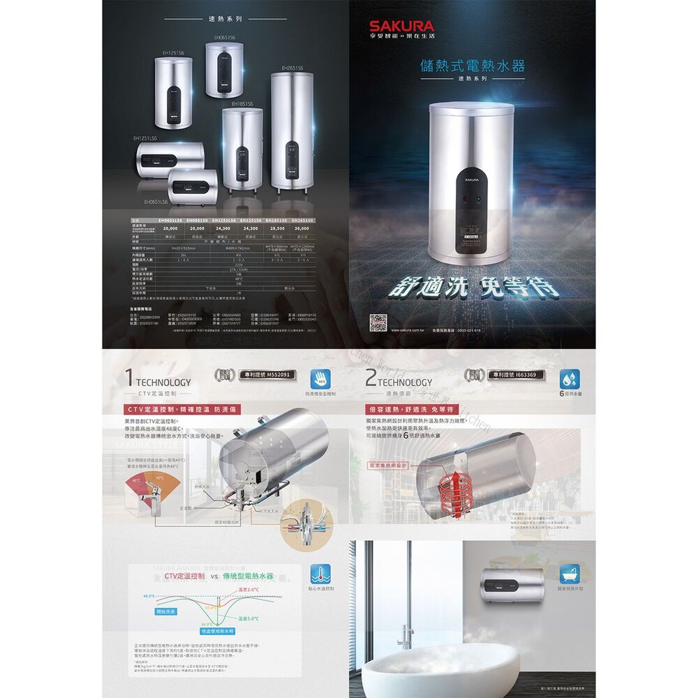 【免運費】 櫻花牌 EH0651S6 速熱式 電熱水器 6加侖 直掛式 EH0651 限定區域送基本安裝-圖片-3