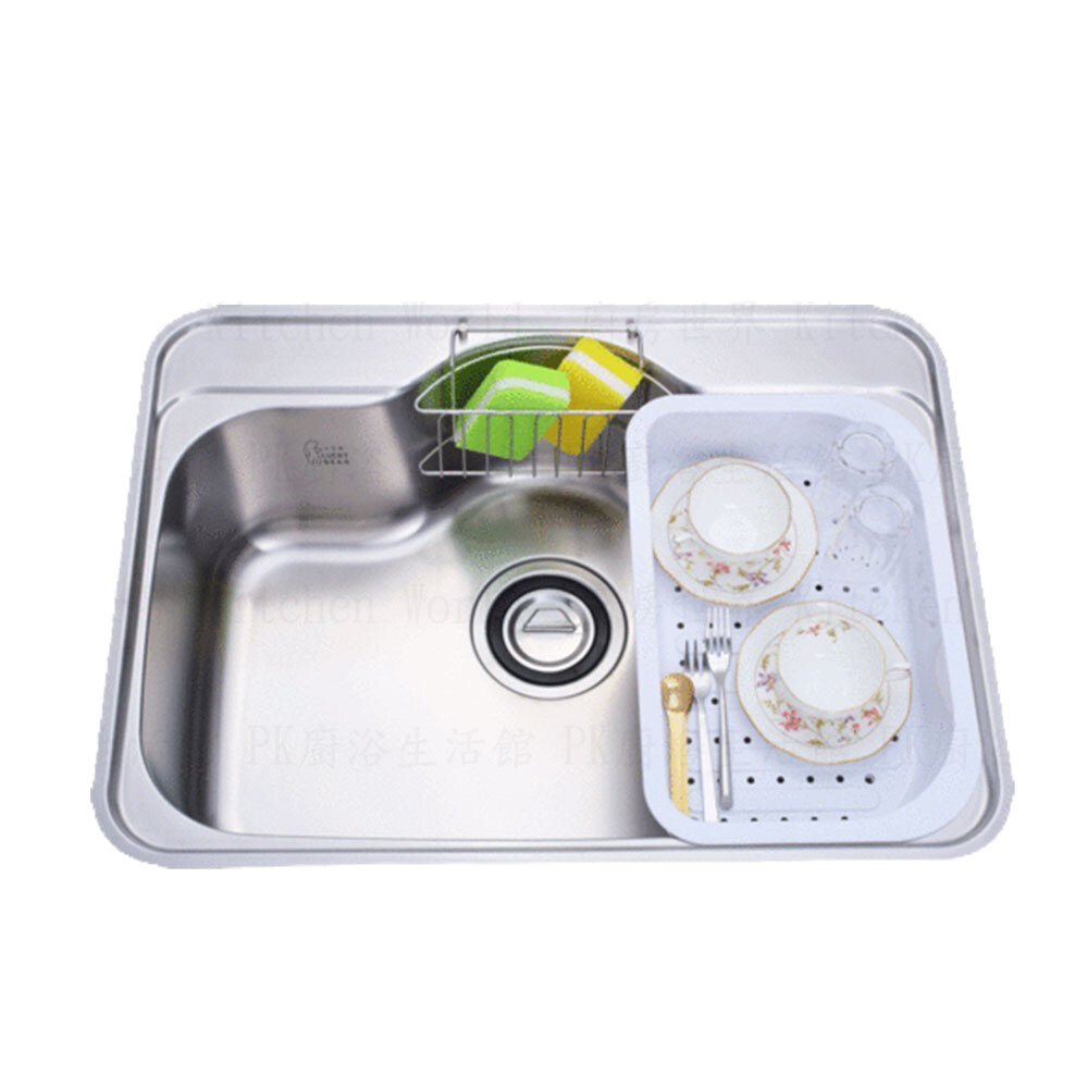 高雄 大吉熊 KL-101B 不鏽鋼 水槽 愛琴海(中提)-柔絲面【KW廚房世界】-圖片-1