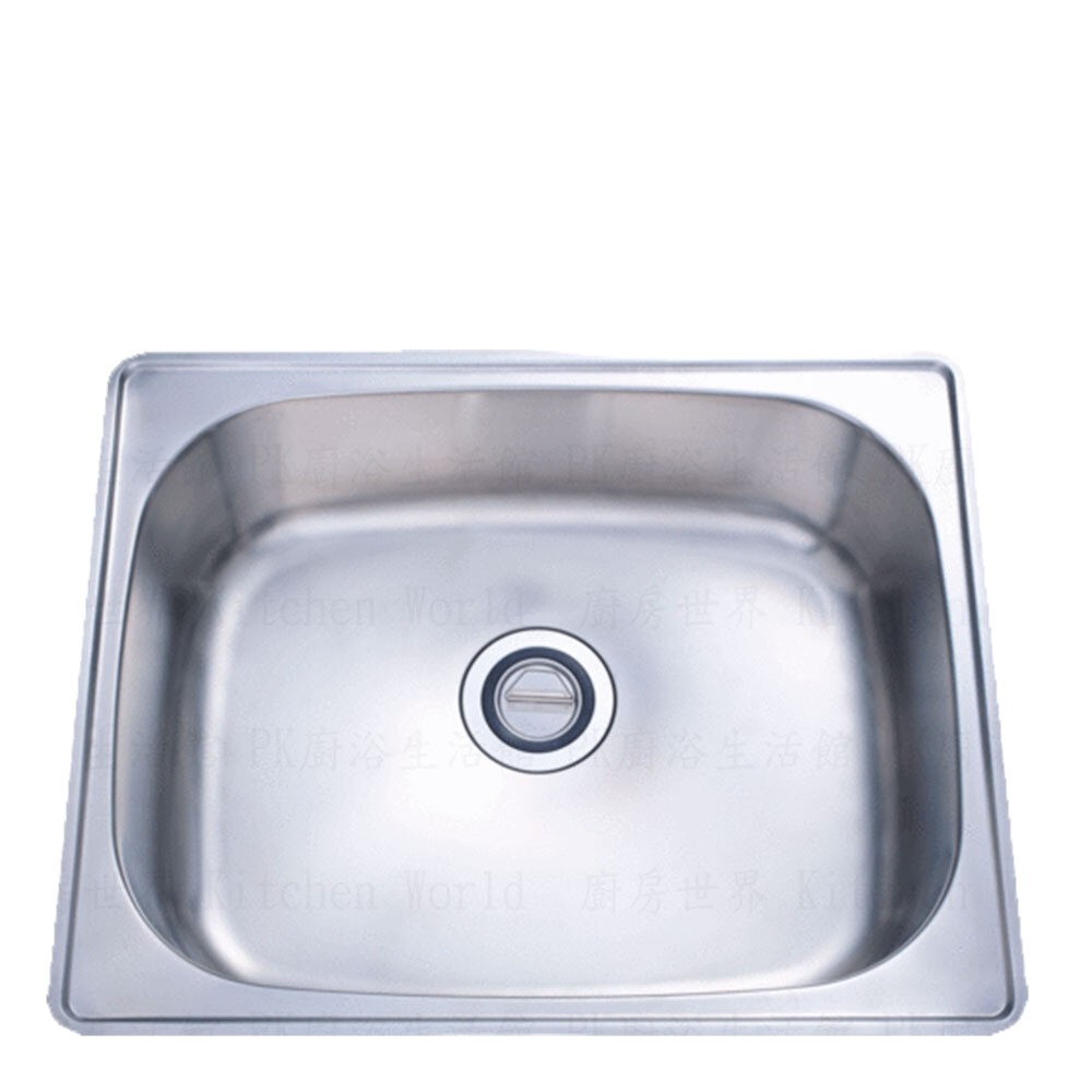 高雄 大吉熊 KL-302 不鏽鋼 水槽 中橢圓單槽-毛絲面【KW廚房世界】-圖片-1