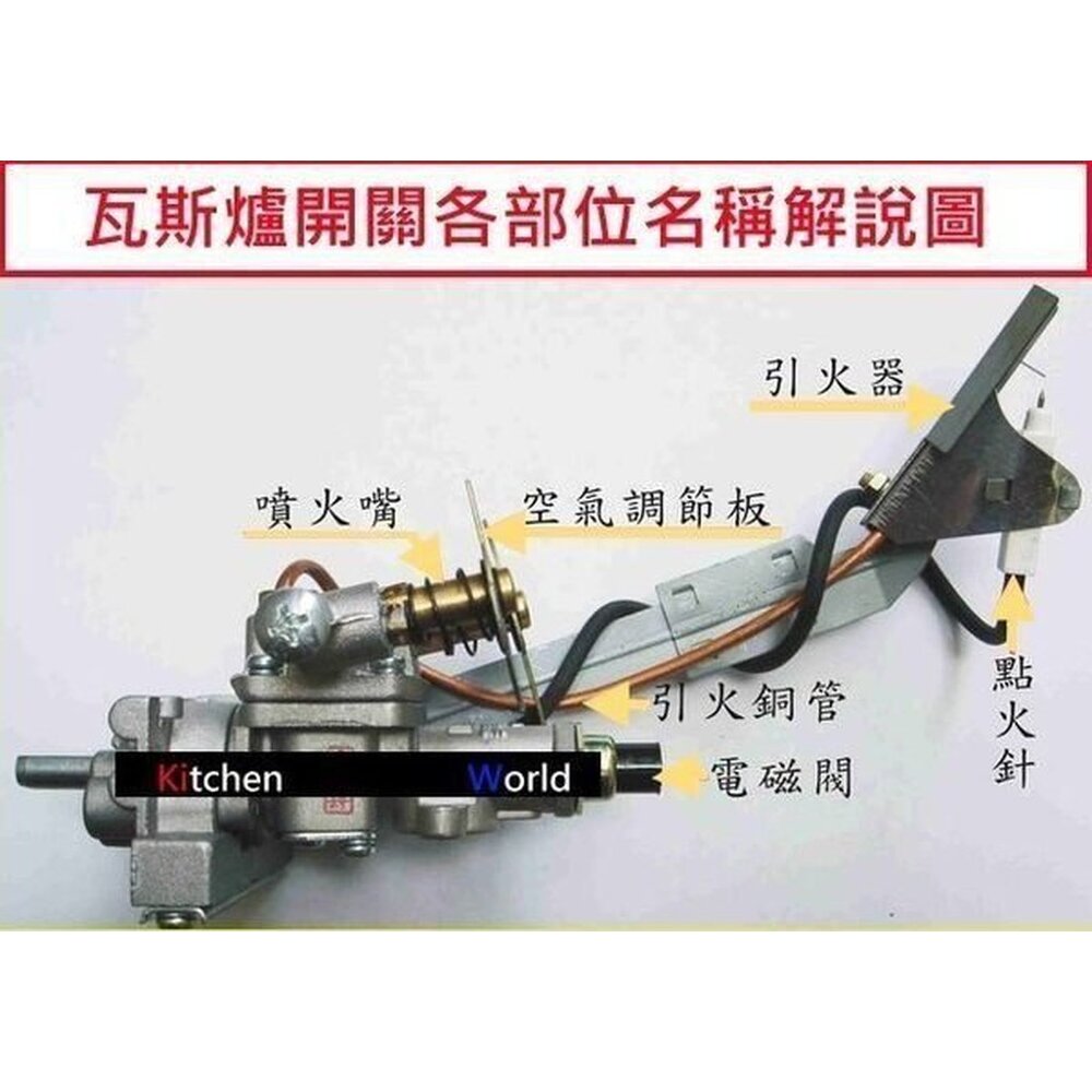 高雄 瓦斯爐零件 12度半正三環瓦斯爐安全開關(傳統台爐專用)-圖片-2