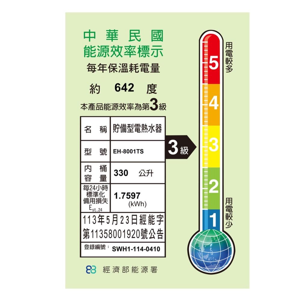 高雄 HMK鴻茂 EH-8001TS 330L 調溫型 電熱水器 EH-8001-圖片-2
