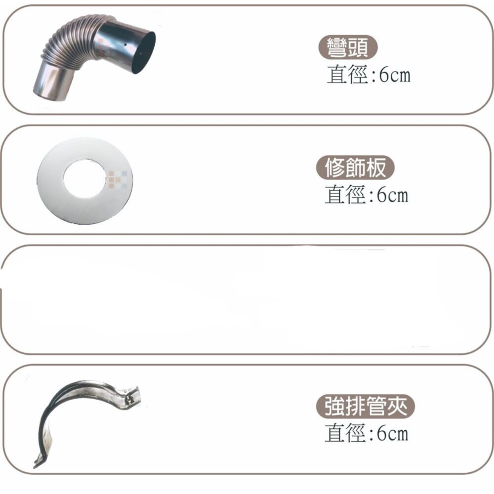 高雄 熱水器零件 熱水器伸縮管 強排管 彎頭 白鐵強排管 304強排管【KW廚房世界】-圖片-3