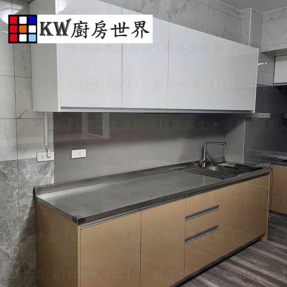 004064-系統廚具 廚房設計 客製化 廚櫃 流理台 工廠直營   林內牌 瓦斯爐 林內倒T排油機【KW廚房世界】