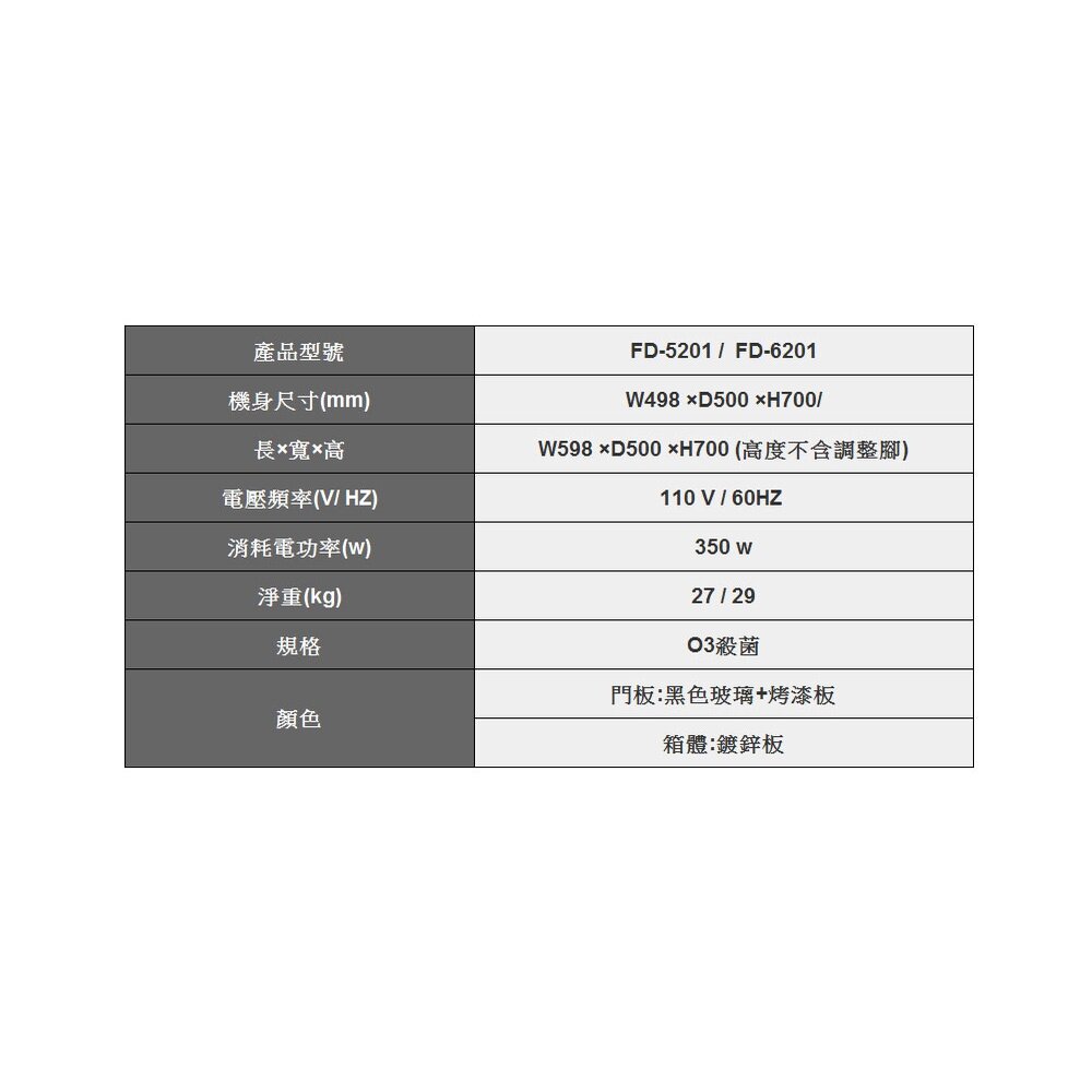 高雄 豪山牌 FD-5201 觸控 立式 雙抽 烘碗機 ☆ FD-6201-圖片-3