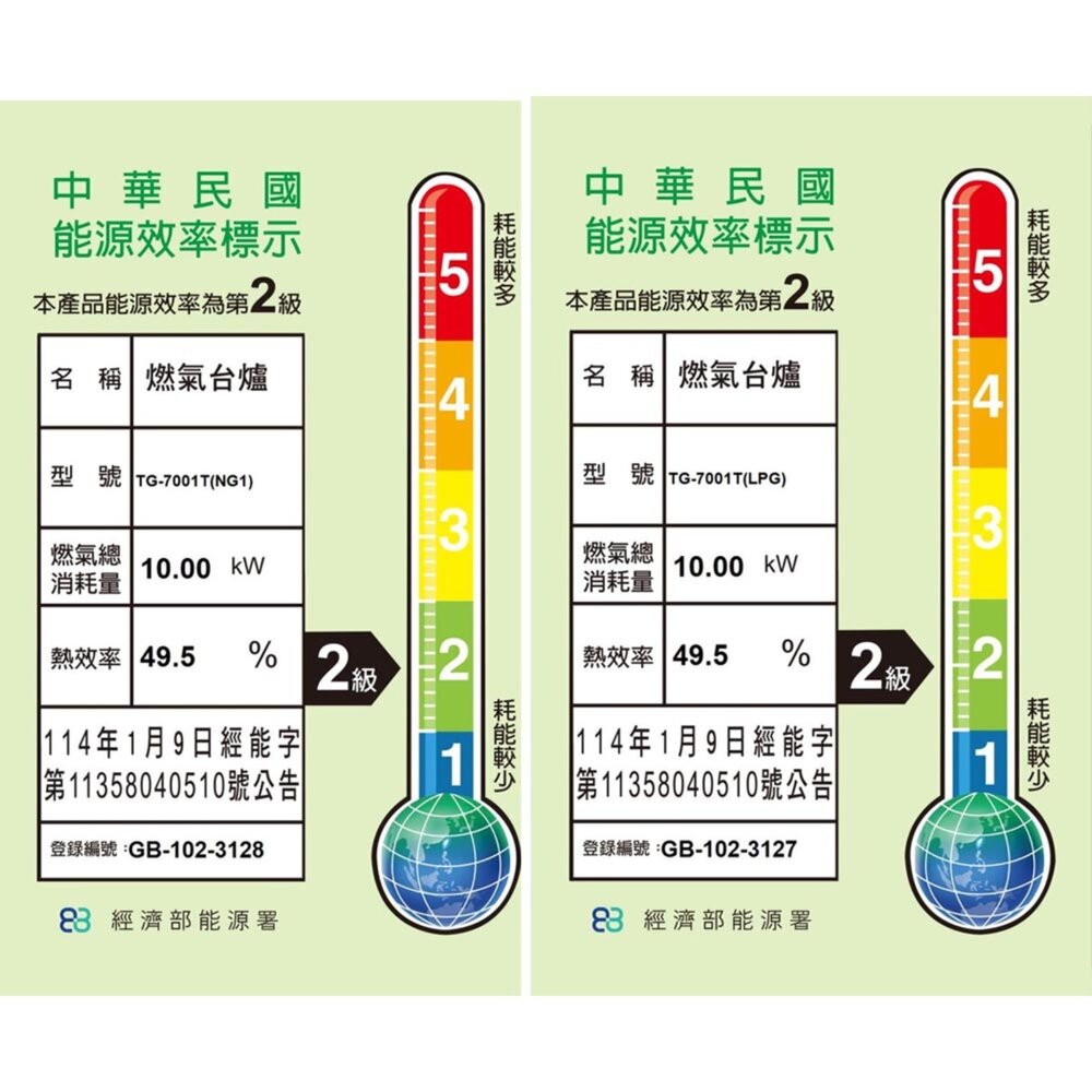 高雄 莊頭北 TG-7001T 安全 嵌入爐 ☆ TG-7001 瓦斯爐 不含安裝-圖片-2
