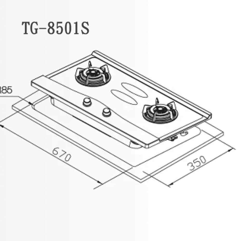 高雄 莊頭北 TG-8501S 二口 不鏽鋼 檯面爐 ☆ TG-8501 瓦斯爐 限定區域送基本安裝-圖片-3