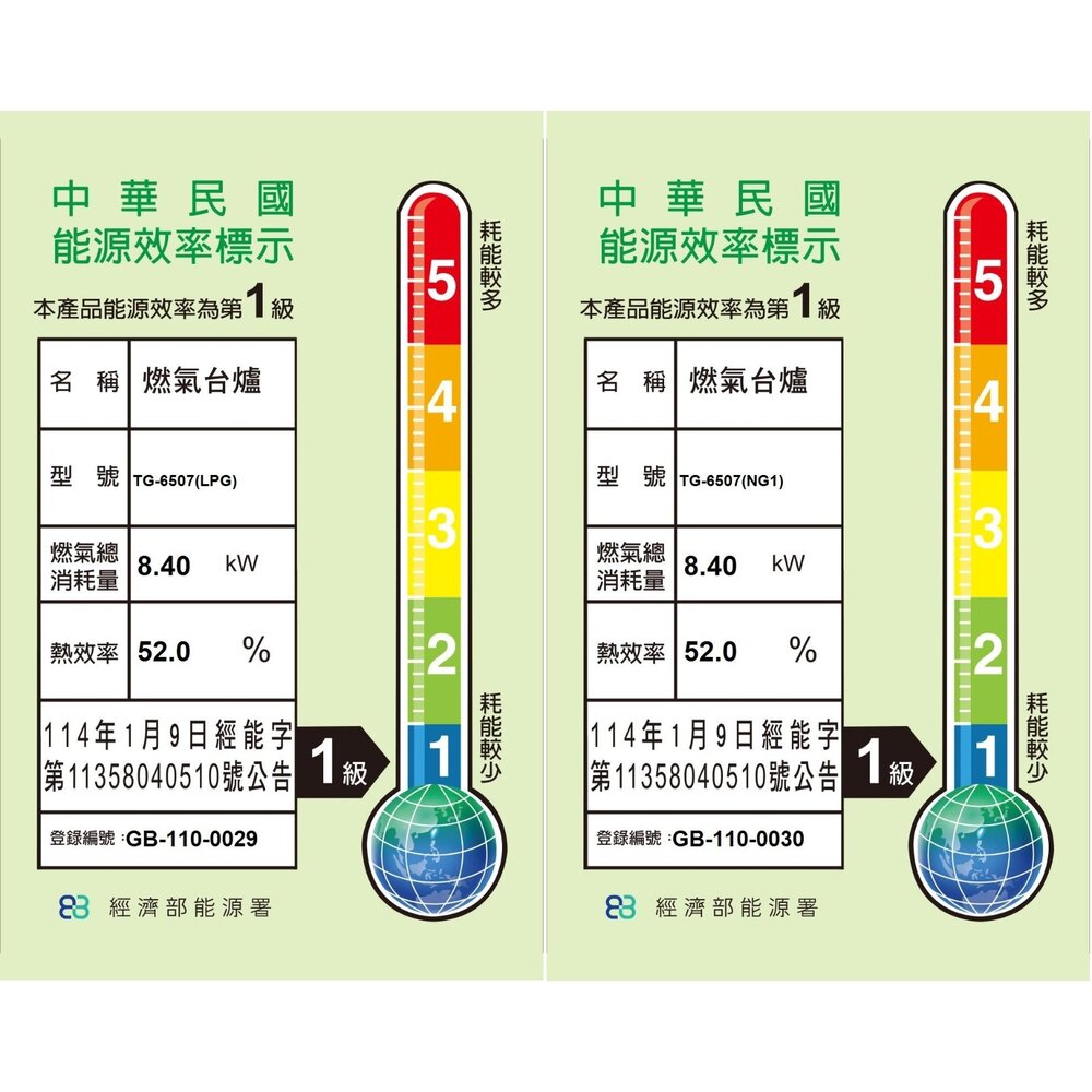 高雄 莊頭北 TG-6507 一級節能 單環 台爐 傳統瓦斯爐 安全爐-圖片-2