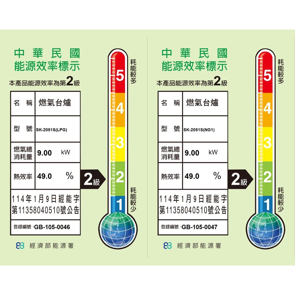 高雄 豪山牌 SK-2051S 歐化 嵌入爐 SK-2051 瓦斯爐 不含安裝-圖片-2