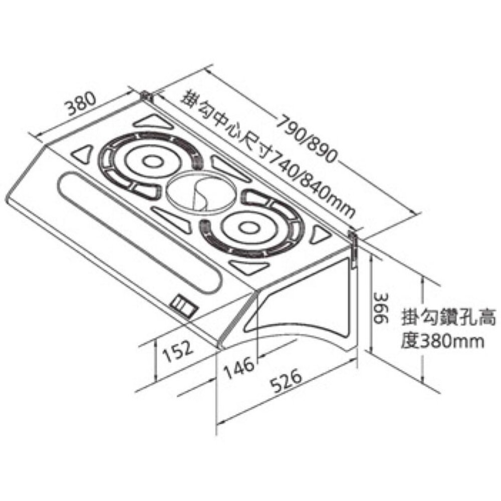 高雄 豪山牌 VSA-8091S 斜背式 ☆ VSA-8091 排油煙機-圖片-2