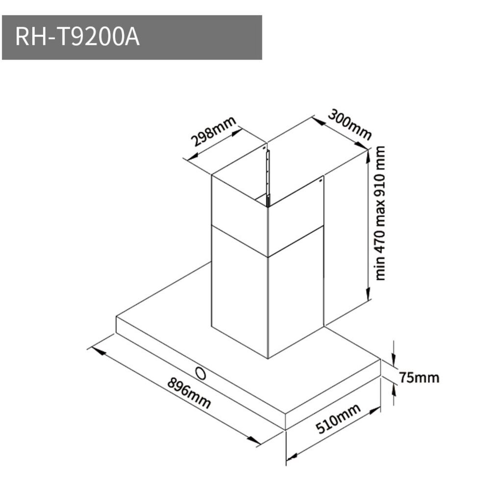 高雄 林內牌 倒T系列 RH-T9200A 倒T式按壓滑轉設計排油煙機 抽油煙機-圖片-5