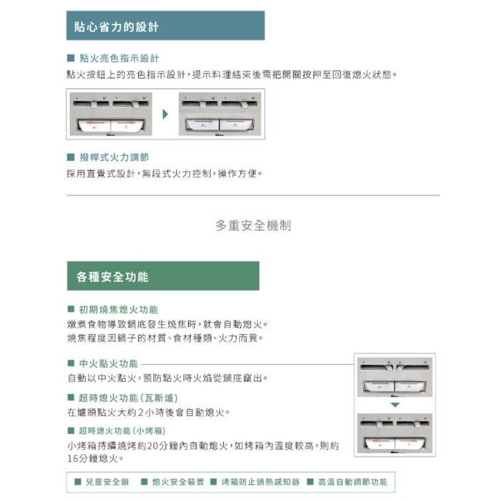 林內牌 RB71AM5U32R-VW-TR 爐連烤防漏玻璃三口爐 感溫系列 爐連烤-圖片-4