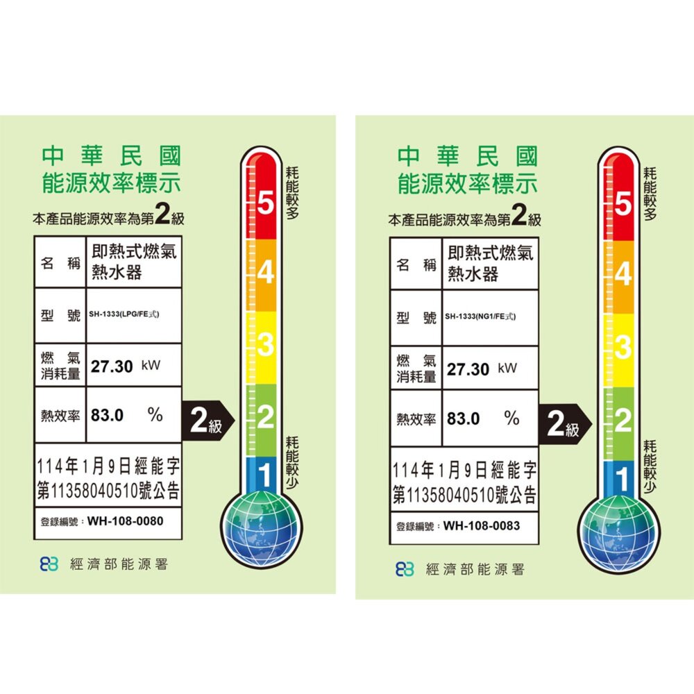 【免運費】 高雄 櫻花牌 SH1333 13L 數位恆溫熱水器 強制排氣 限定區域送基本安裝-圖片-2