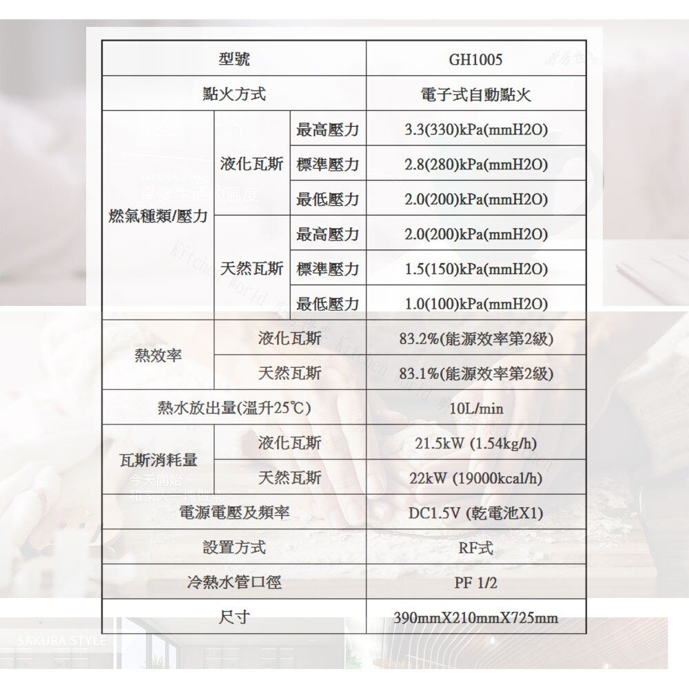 【免運費】 高雄 櫻花牌 GH1005 屋外傳統熱水器 10公升節能熱水器 限定區域送基本安裝-圖片-4