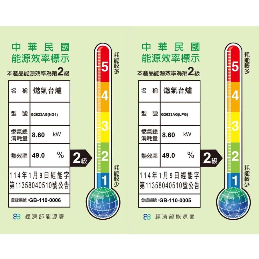 【免運費】 櫻花牌 G2623AG 二口大面板易清檯面爐 瓦斯爐 限定區域送基本安裝-圖片-2