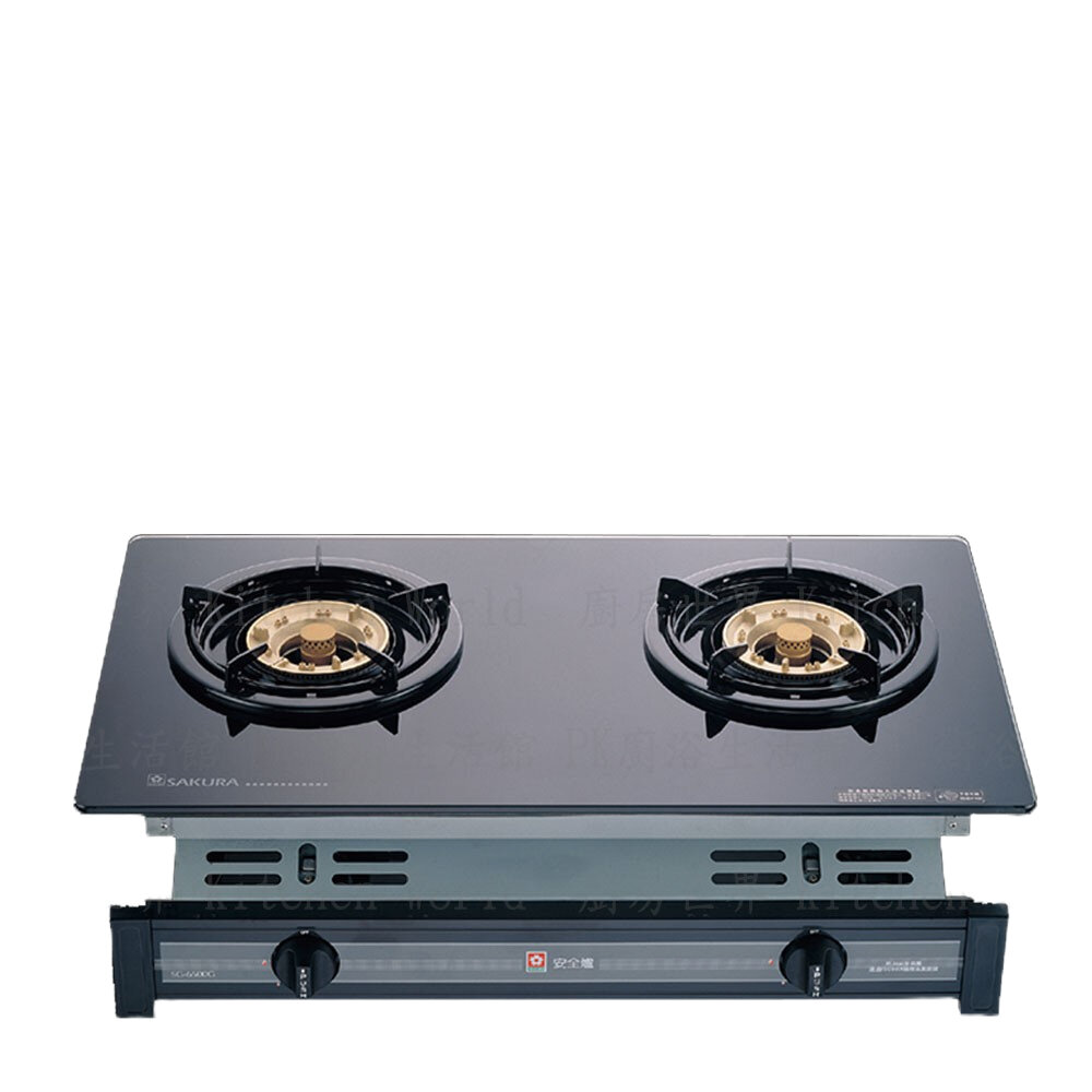 【免運費】 高雄 櫻花牌 G6500KG 兩口玻璃面版嵌入爐 G6500 瓦斯爐 限定區域送基本安裝-圖片-1