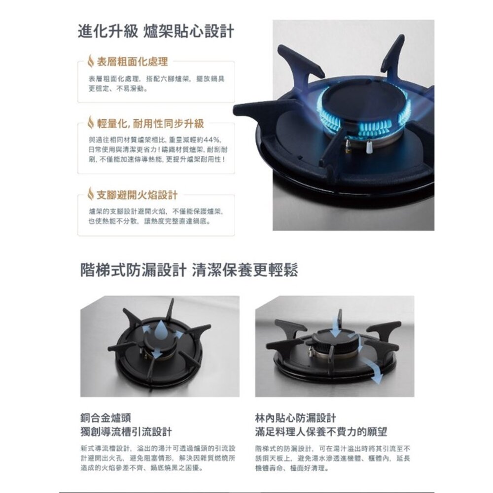 林內牌 彩焱系列 RB-L2600S 林內檯面式彩焱不銹鋼雙口爐 瓦斯爐 限定區域含基本安裝-圖片-4
