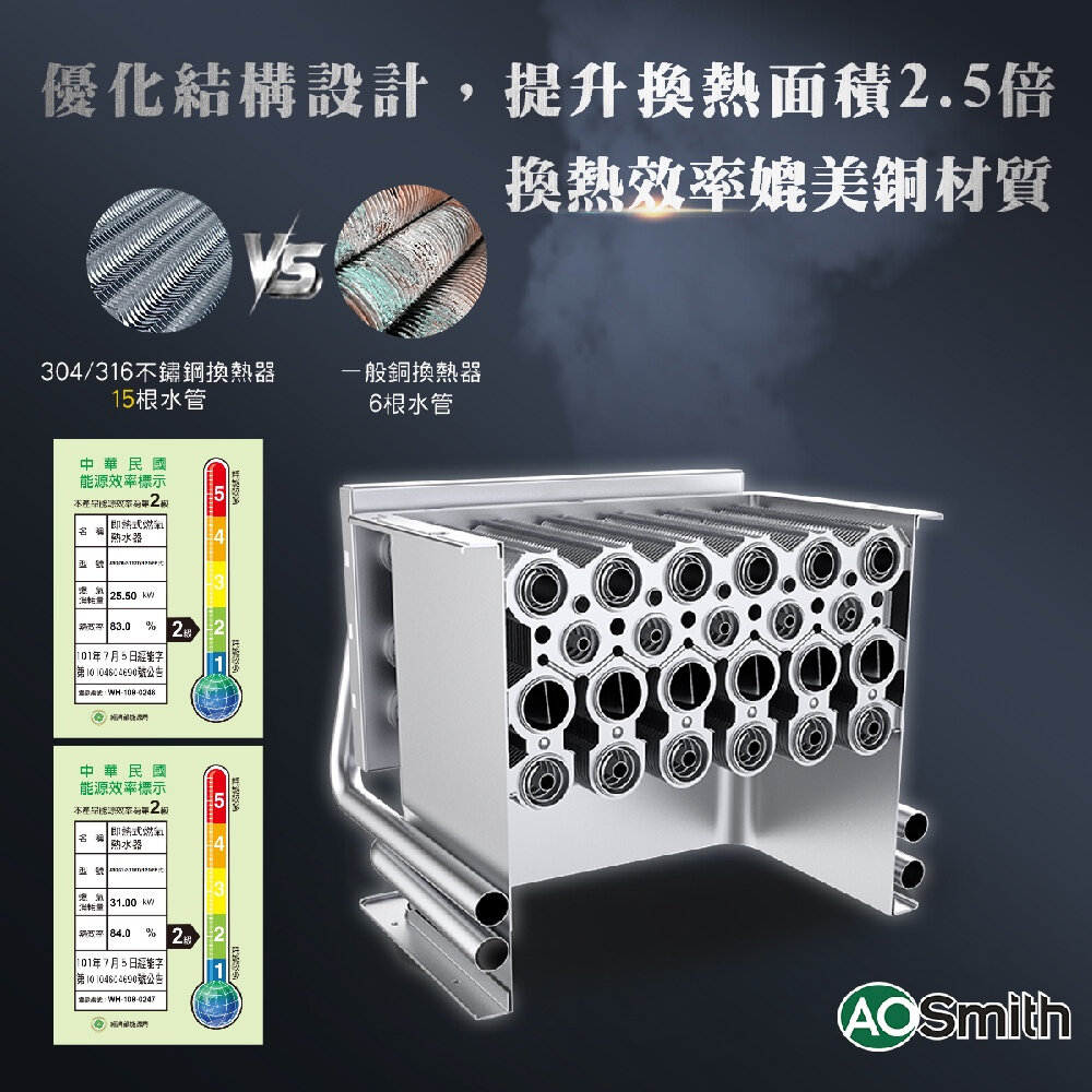 AO Smith JSQ31-ST16T 16L 瓦斯熱水器 僅有天然氣 不含安裝-圖片-4