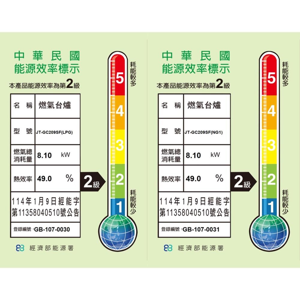 高雄 喜特麗 JT-GC209SF 雙口 檯面爐 JT-209 瓦斯爐 限定區域送基本安裝-圖片-2